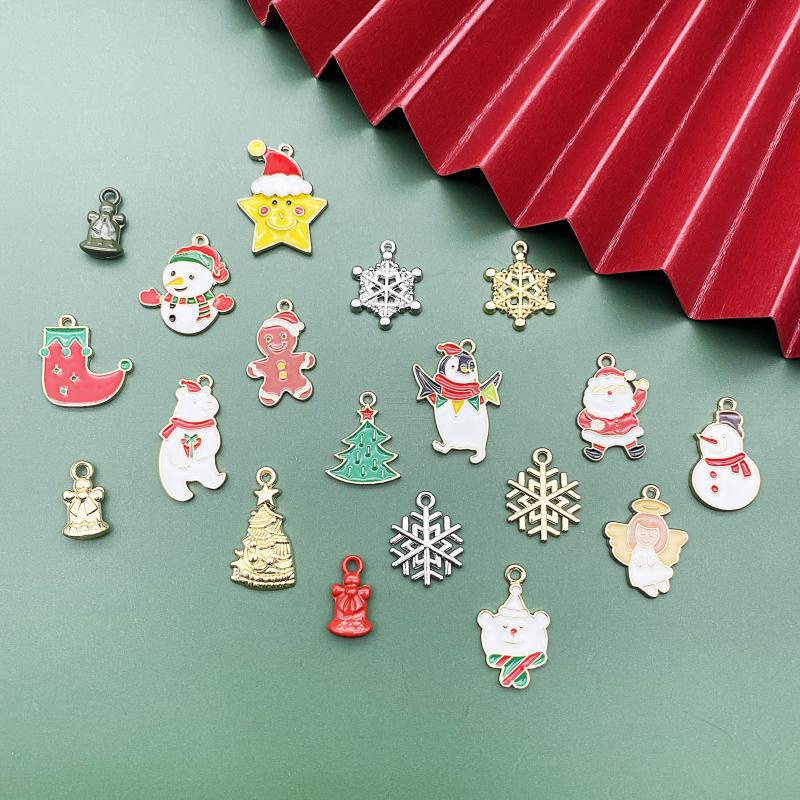 [ 51 Pcs  Mixed Styles  Chirstmas  Xmas Alloy Metal  DIY Charms Pendants  DIY Making Accessories ]