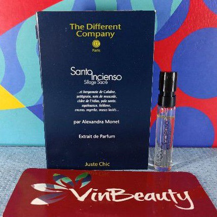 Vial Parfum OriginaL The Different Company Santo Incienso Extrait de Parfum 2 ml For Unisex Murah