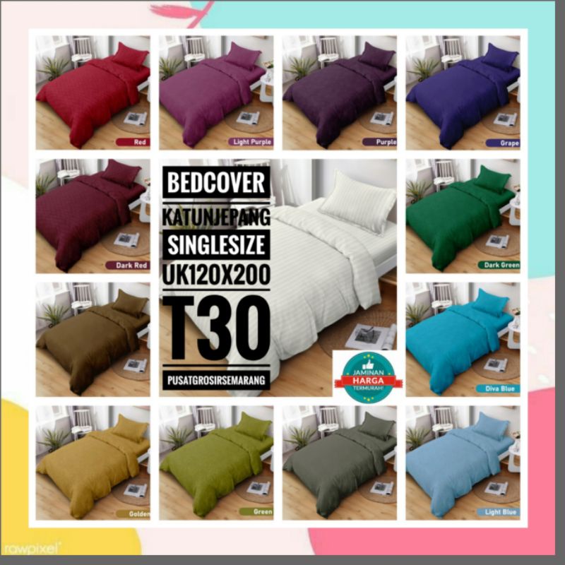 BC Set Bedcover VALLERY QUINCY Single size uk 120 120x200 T30 cm Tinggi 30 Bedcover Katun Jepang Polos Kingkoil Jacquard Tencel Polos Hotel Putih Abu2 Pink Biru Capri Classic Green Grape Golden Grey Lime Opal Light Pink Red Salsa Tosca Navy Maroon White