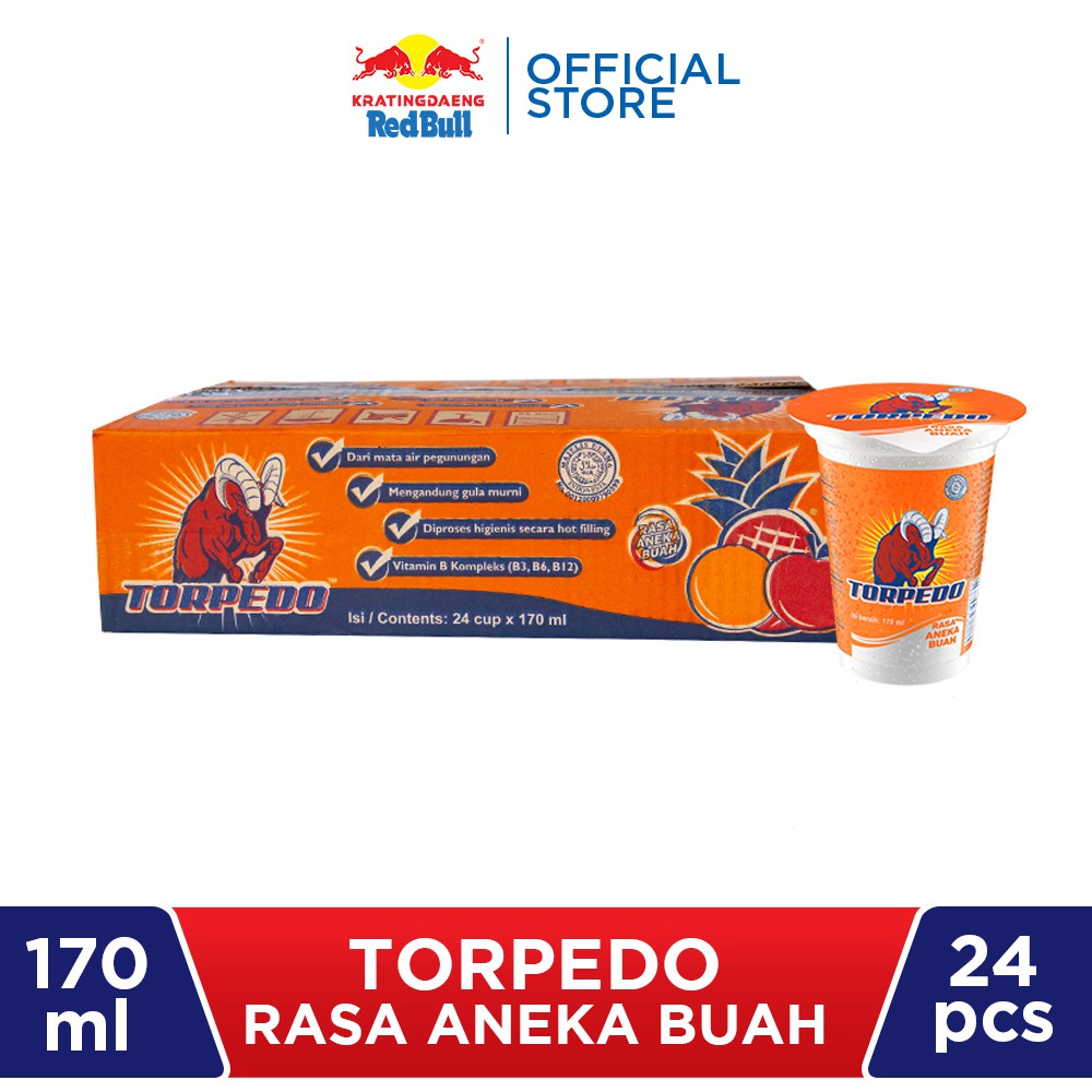 

Torpedo Minuman Energi Rasa Aneka Buah 170ml - 24 Pcs