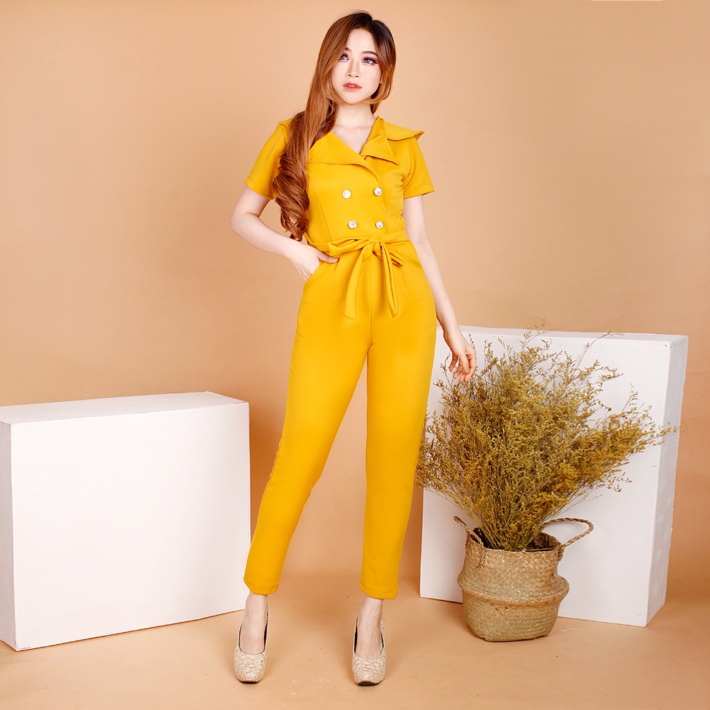 Kathryn collection #023, JUMPSUIT KRAH JAS BUTTON VARIASI SCUBA IMPORT PREMIUM