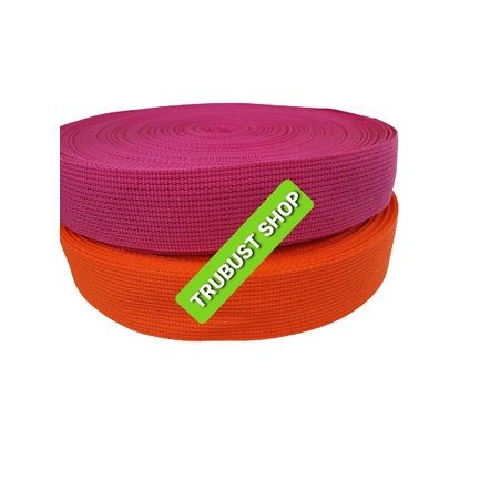 tali webbing tas tali webing bisban lt 3.8cm warna warni jual/roll