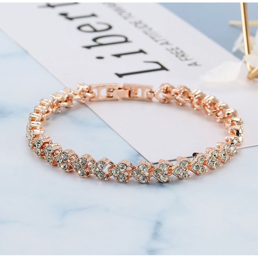 Gelang Perempuan DIAMOND KRISTAL Berlian Korea Style Fashion Women Bracelet Elegan