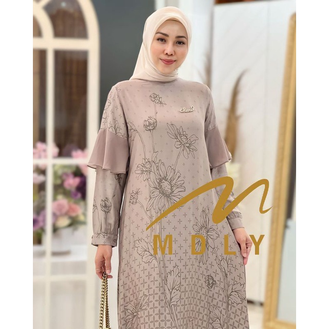 Gamis Dress Wanita  Terbaru Halwa Dress By Mdly 3039