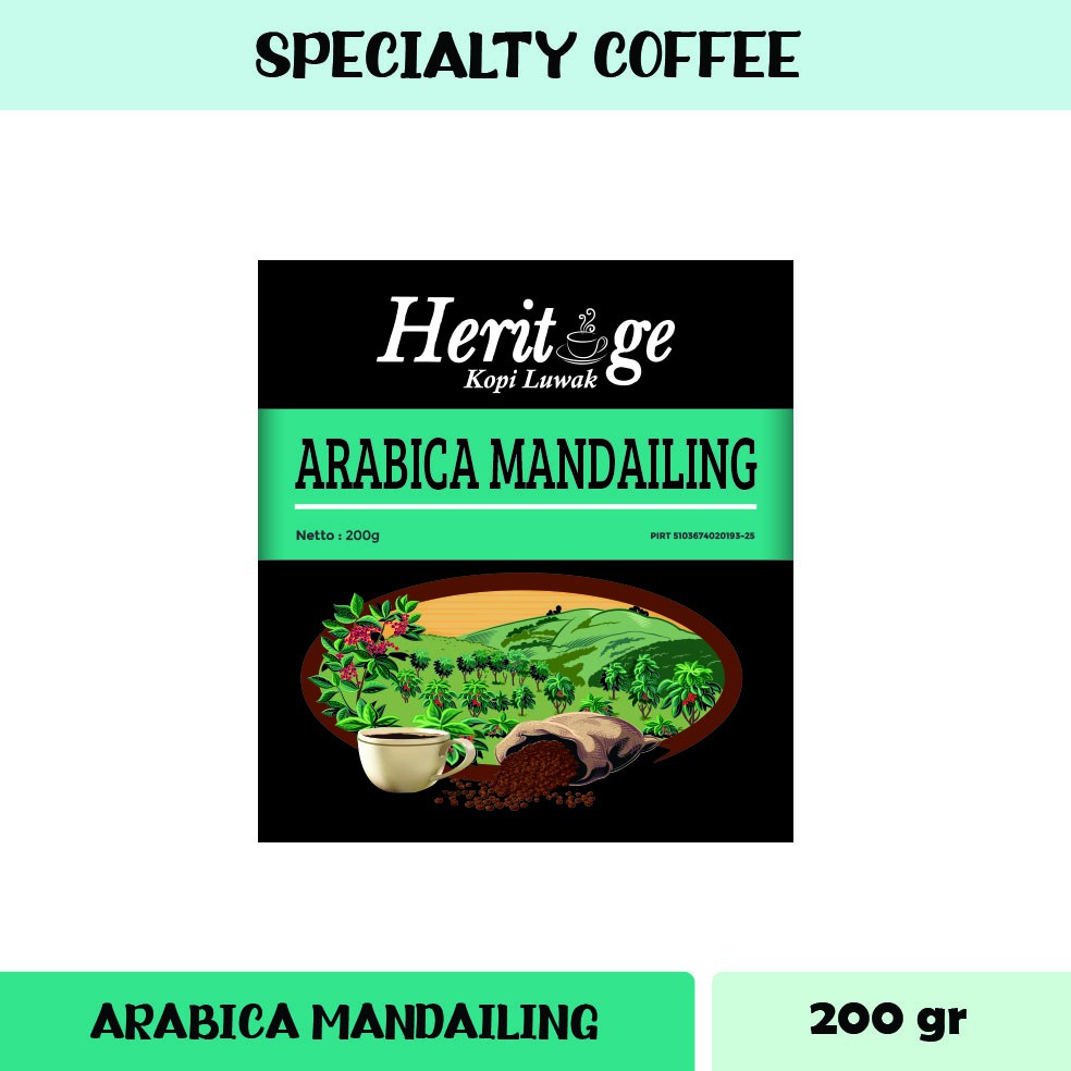 Kopi Arabica Mandailing 200 gr