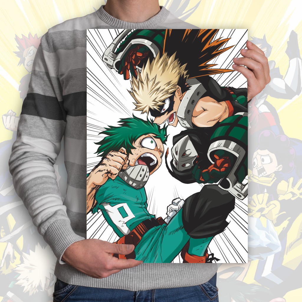 Poster Boku no Hero Academia Anime My Hero Academia A3+ Deku Midoriya Izuku Bakugo Todoroki-4 BNHA S1