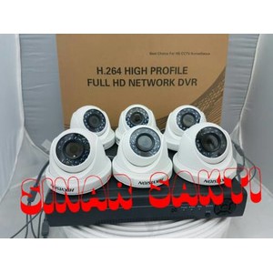 PAKET CCTV HIKVISION 6CH 2MP 1080P ( Lengkap siap pasang )