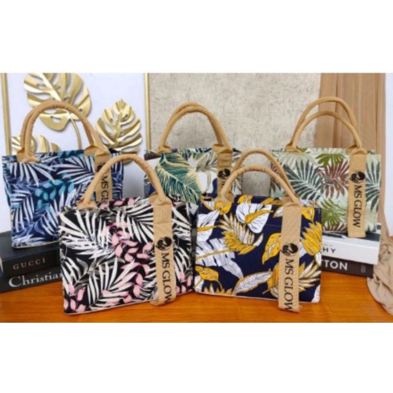 POUCH TABUNG MS GLOW / TAS GIFT MS GLOW / TAS KANVAS MS GLOW / TAS CORAK BATIK MS GLOW