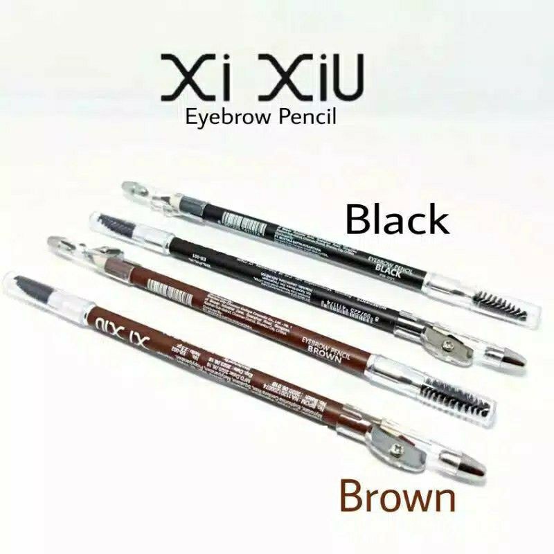 ❤ PAMELA ❤ Xi Xiu Eyebrow Pencil Black &amp; Brown BPOM | XIXIU pensil alis 2 in 1 Eye Brow