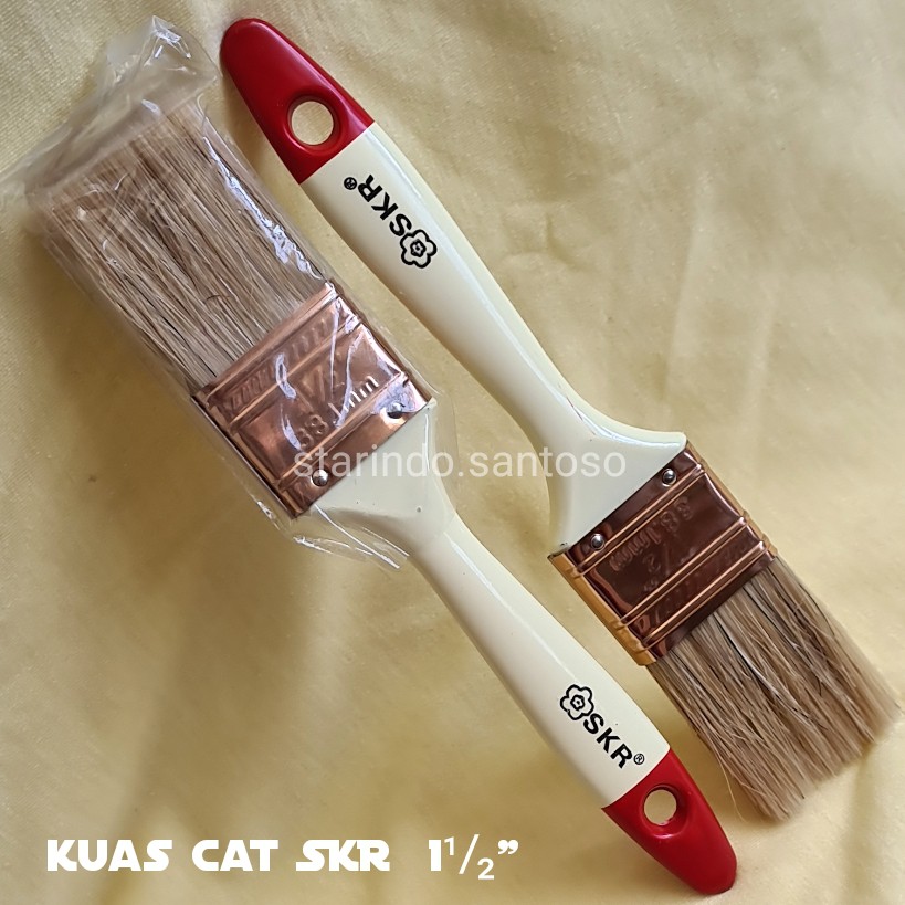 KUAS CAT dinding cairan tembok besi kayu ukuran kecil 1  1,5 3/4 2  2,5 besar 3 4 5 MDN Maxi SKR Starway