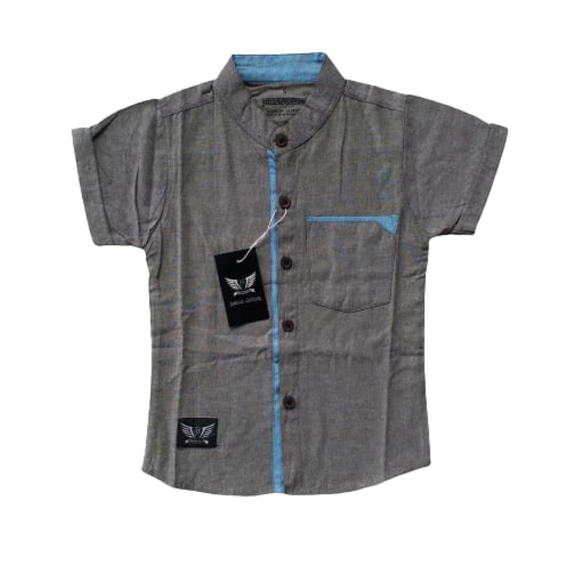 Plazababyku PASSWORD ATASAN KEMEJA LEON Baju Anak Laki Bahan Oxford 1-7 Tahun Baju Anak BerKualitas