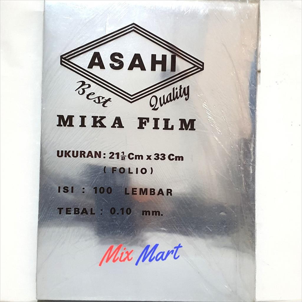 

Mika Jilid Film Asahi ukuran A4 / F4 tebal 0.10 mm