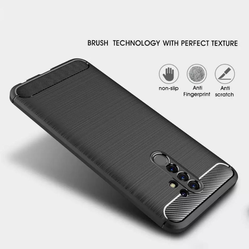 Softcase Carbon Xiaomi Redmi 9 - Soft Case Karbon TPU Slim Redmi 9 Silikon Tpu Casing Cover Premim