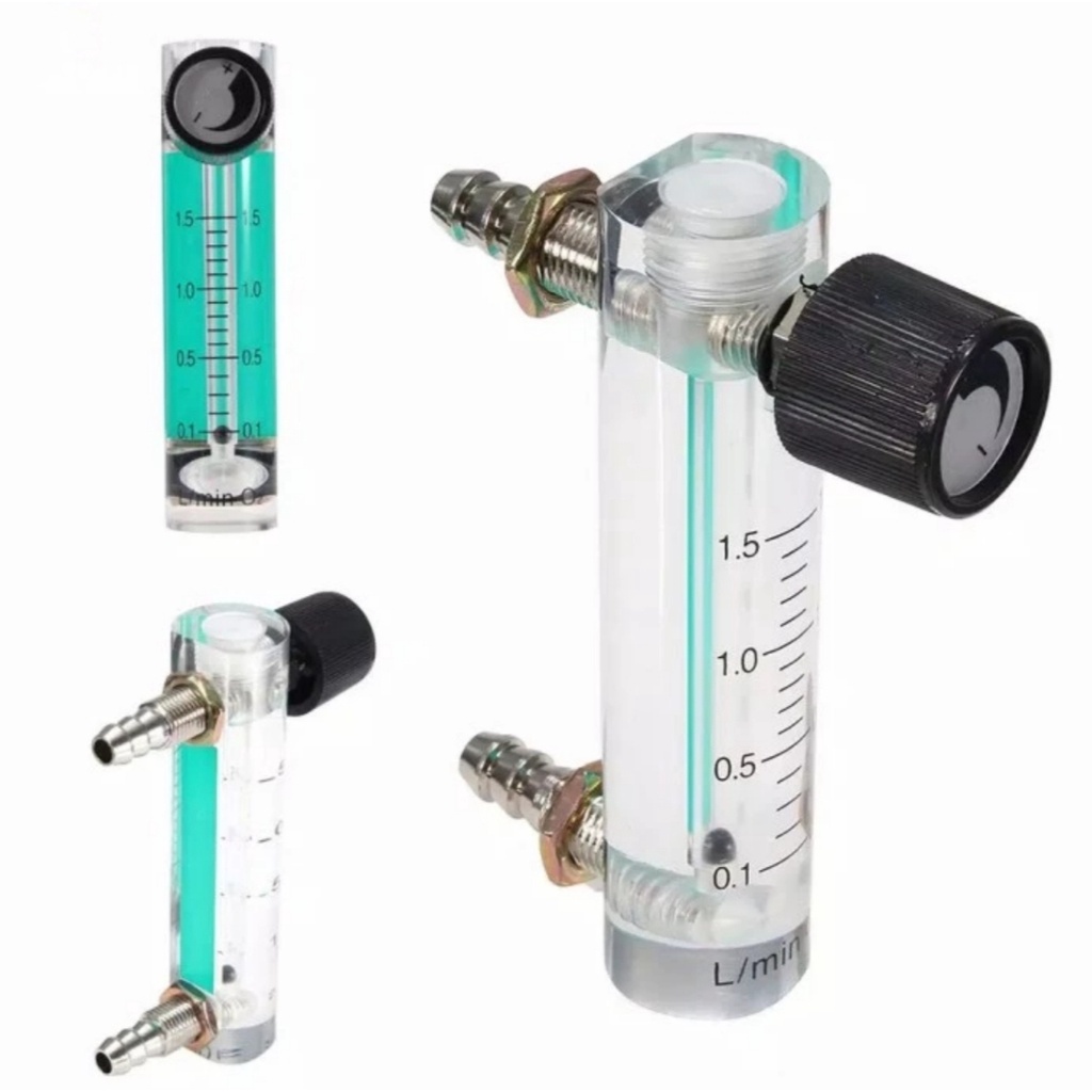 0.1-1.5LPM Oxygen Flowmeter Flow Meter Metal Control Valve for Air