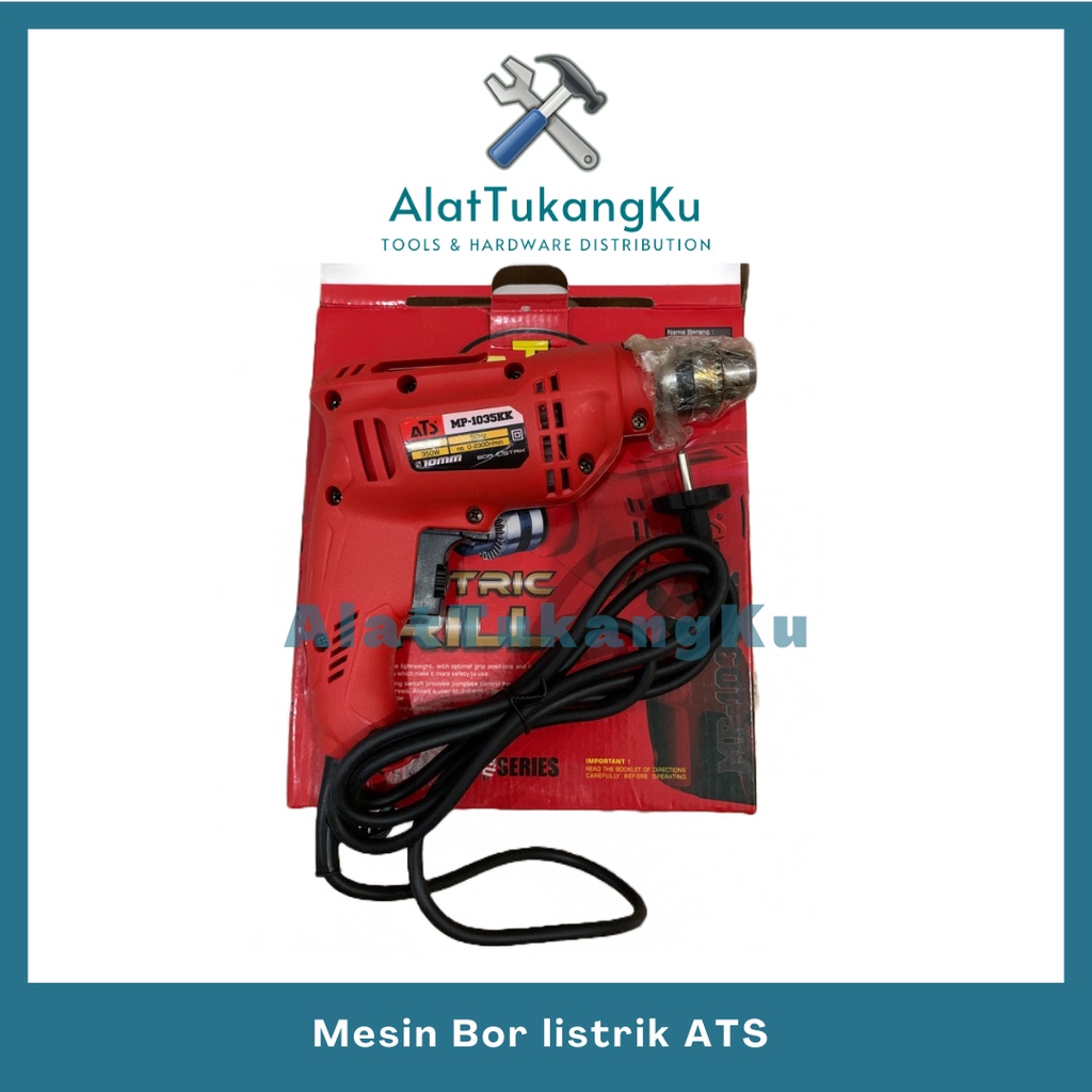 Bor listrik 10 mm ATS / mesin bor listrik / alat bor listrik