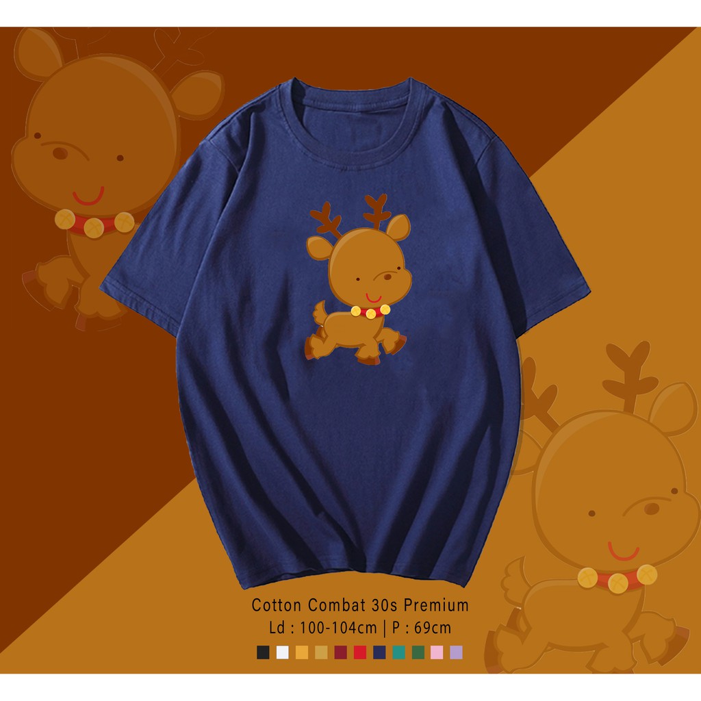 RUSA CUTE  / TERMURAH BAJU KAOS KATUN WANITA/ PRIA UNISEX LENGAN PENDEK / TUMBLR TEE /  OVERSIZE