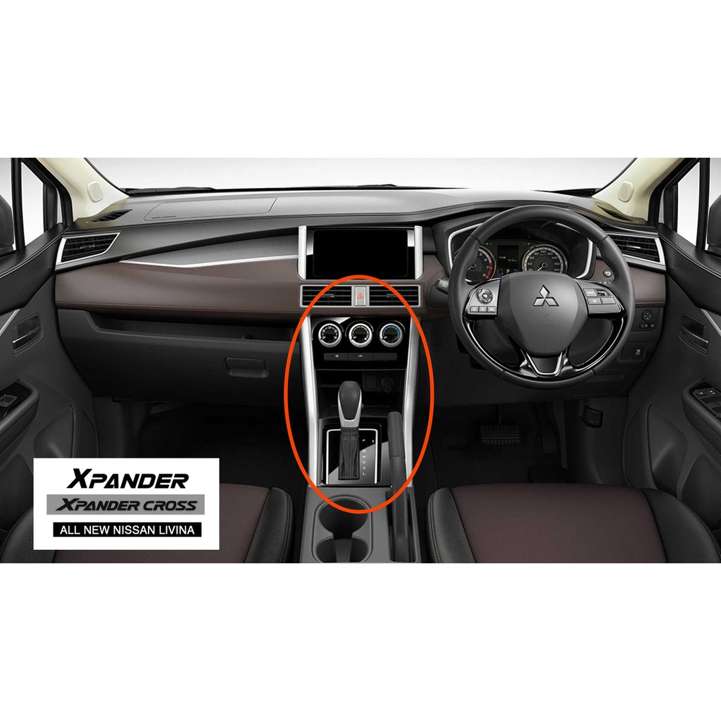 Sticker Xpander Panel Transmisi dan AC -  Black Glossy / Transparant