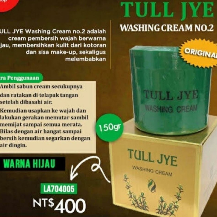 Tull Jye Washing Cream 2 - Sabun Tull Jye Hijau 100gr Original 100%