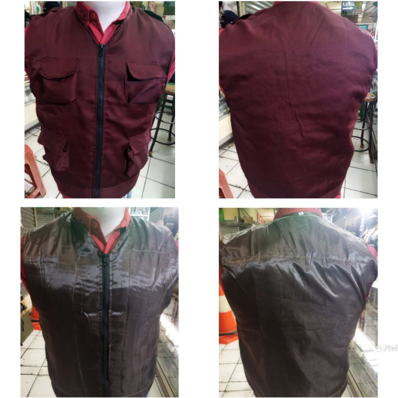 rompi merah maroon#rompi lapangan