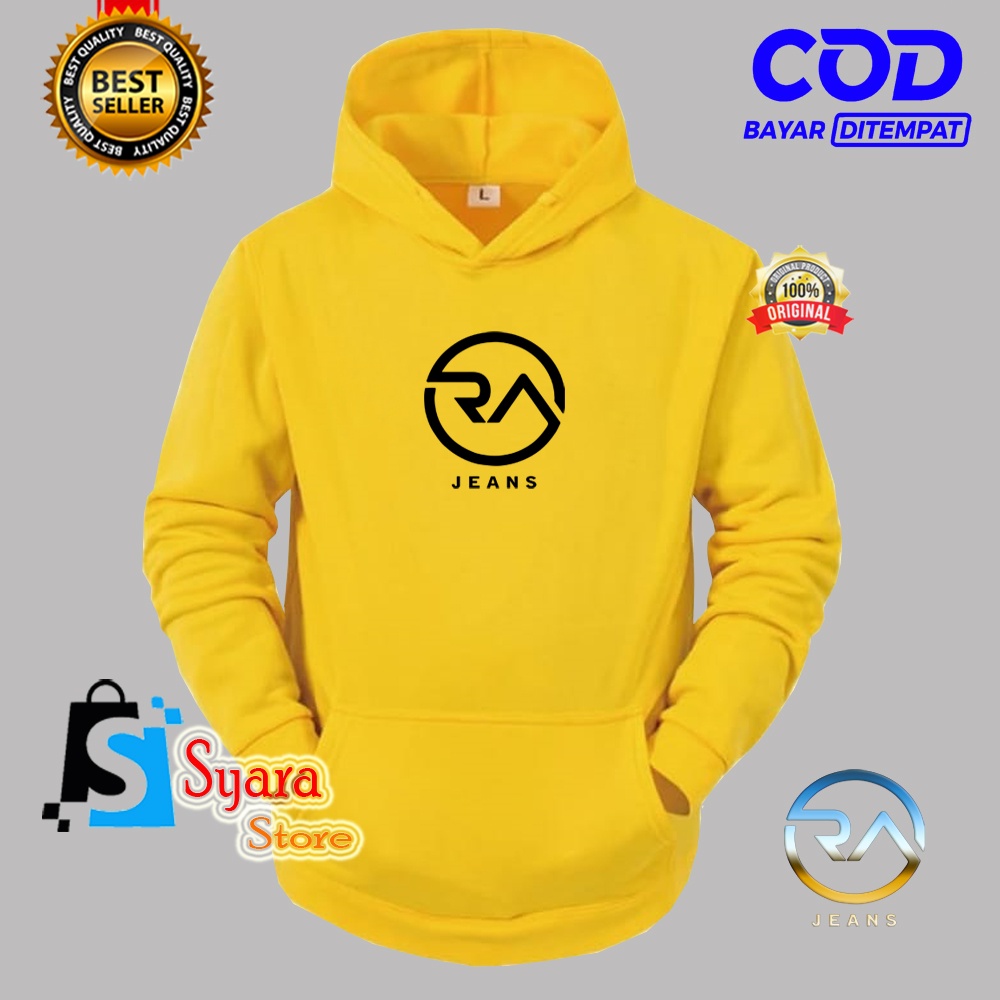 Bisa COD / Hoodie RA Jeans Hitam / Jaket Hoodie Distro / Jaket Tebal / Jaket Sweater / Jaket Musim D