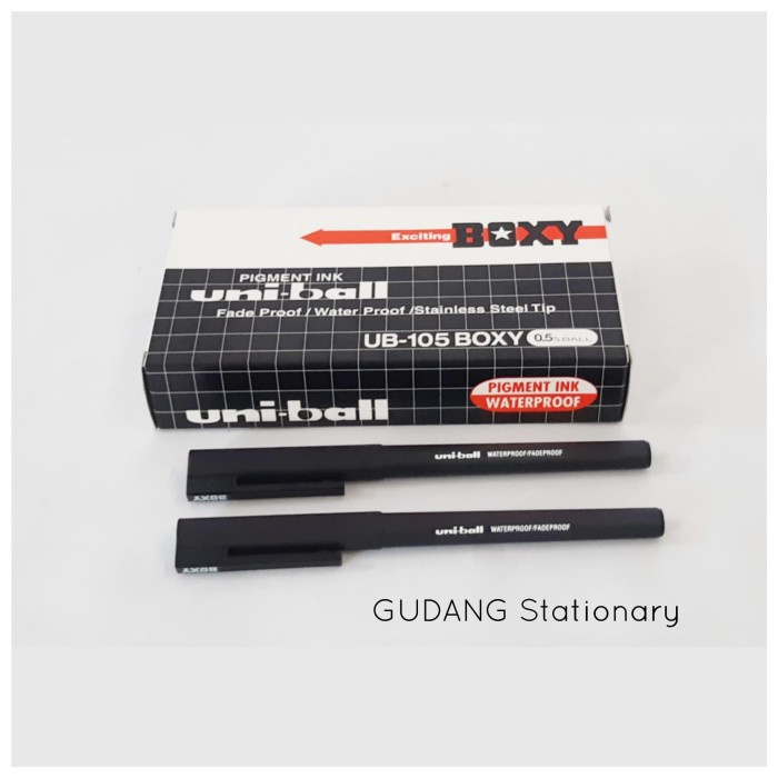 

Berkualitas Ballpoint Pigment Ink Ub-105 Boxy Hitam Hemat