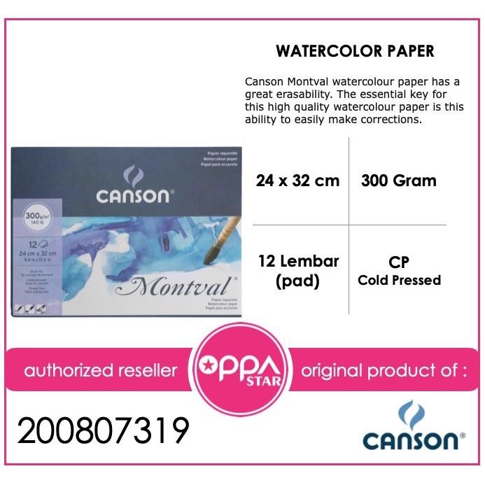 

Livro | Canson Montval A3 300 G Cold Press Watercolor 24 X 32 Original Kekinian Terlaris