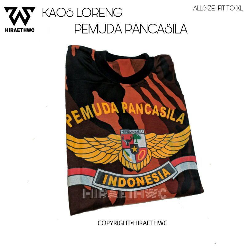 Kaos Katun Pemudan Pancasila Lengan Pendek Sablon Wings Garuda Kaos Lapangan PP [TERBAIK]