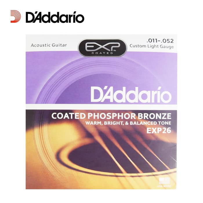 Senar Gitar Akustik D'Addario EXP26 Custom Light Gauge Daddario