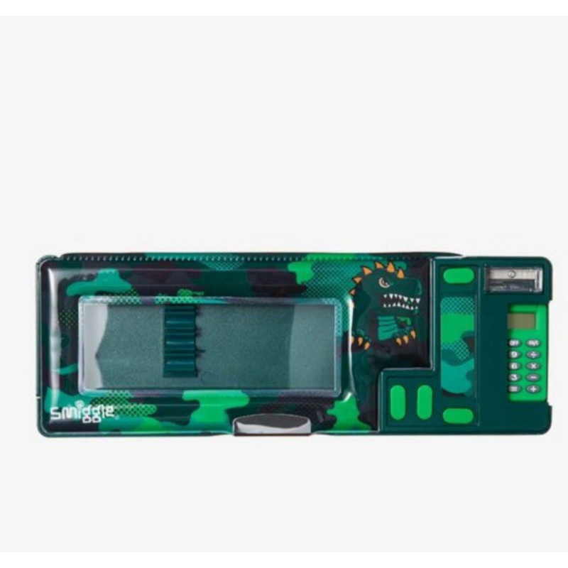TEMPAT PENSIL SMIGGLE POP OUT PENCIL CASE CALCULATOR KALKULATOR BUDZ DINOSAURUS ANAK LAKI