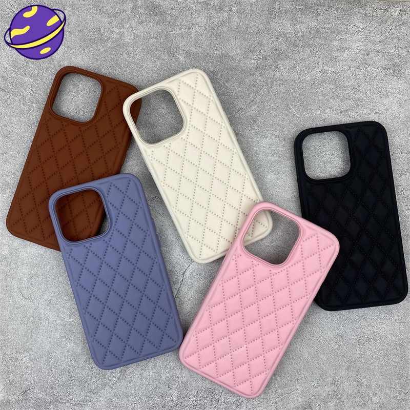 Soft Case Silikon Motif Lingge Untuk IPhone 11 12 13 Pro X XR XS MAX