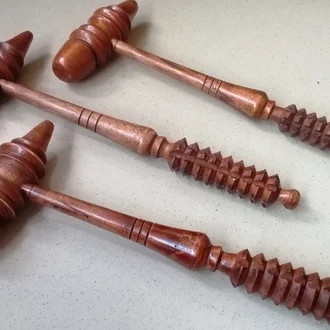 Alat Pijat Refleksi Kayu Jati Model Palu Terapi Kesehatan