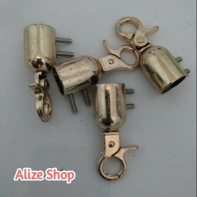 Cantolan Besi Untuk Gagang Tas Rajut Tali Kur Dll Gold Nikel