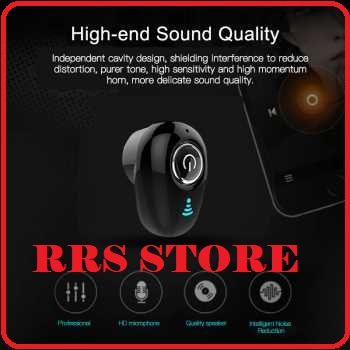 HENGSET HEADSET BLUETOOTH MINI HANDSFREE WIRELESS WITH MIC SINGLE IRONGEER MINI TERLARIS suara jernih bisa jarak sampai 10 meter tanpa halngan