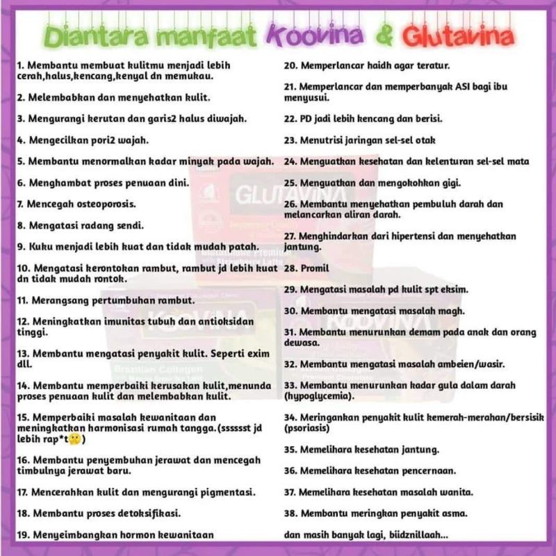 PAKET HEMAT - GLUTAVINA / KooVina Brazillian Collagen / Minuman Kolagen Premium / Halal Premium Collagen BPOM