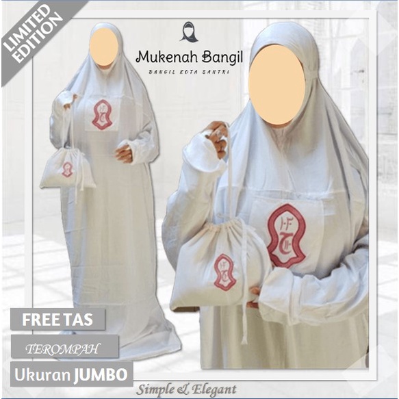 Mukena Mukenah Rukuh Dewasa TEROMPAH MANSET Polos Terusan Premium Travel Jumbo Katun Murah Adem