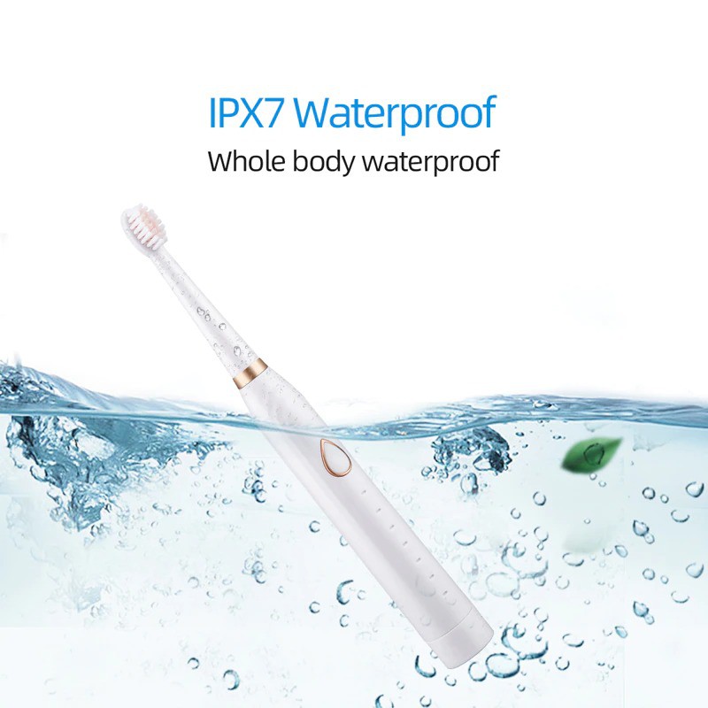 Bisa COD Sikat Gigi Elektrik Multifungsi USB Rechargeable with 5 Replaceable Head - Yunchi YC008