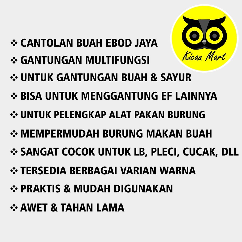 GANTUNGAN BUAH STAINLESS EBOD JAYA CANTOLAN PISANG JAGUNG TIMUN APEL SAYUR SANGKAR BURUNG AGPSTEJ