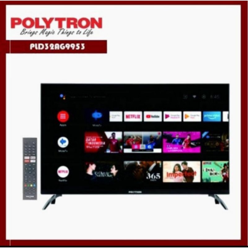 POLYTRON 32inch PLD32AG9953 Android Smart TV Digital Frameless