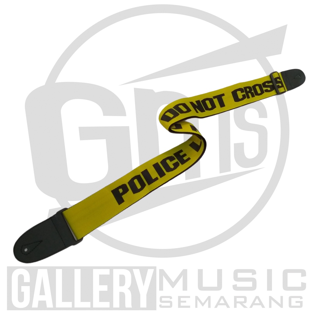 Sabuk Gitar dan Bass Police Line Do Not Cross (A18)