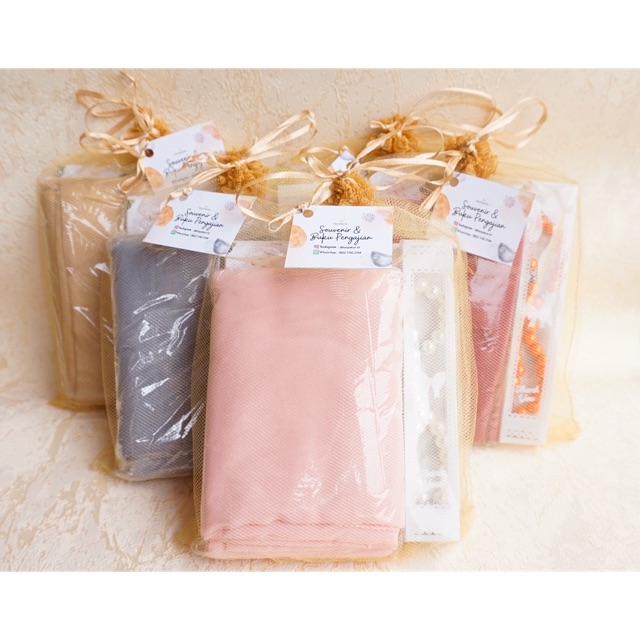 SOUVENIR HIJAB TASBIH / PARCEL HAMPERS / PENGAJIAN PERNIKAHAN TASYAKURAN