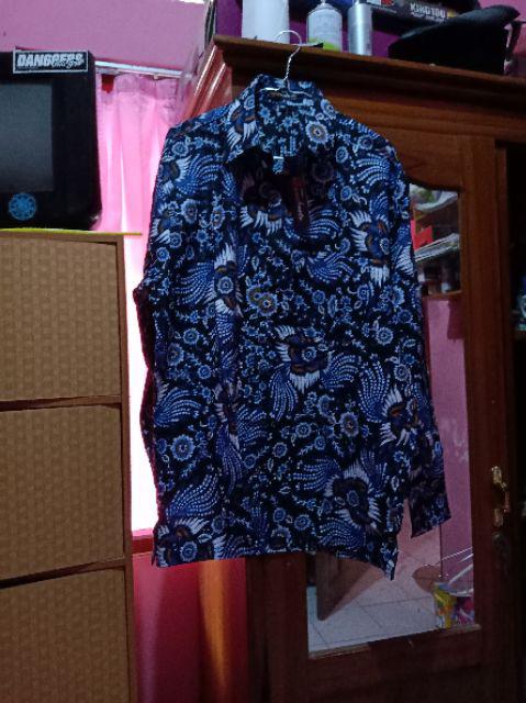 Bisa Cod Batik Danabrata Kemeja Batik Pria Lengan Panjang Motif Sayap Jagad Kode 035 Size M L Xl Xxl