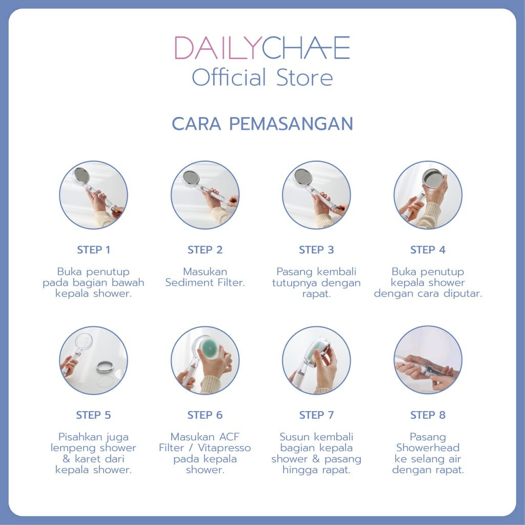 Daily Cha-E Vitamin Filter 70G - Penyaring Air dan Arometarapi untuk Shower