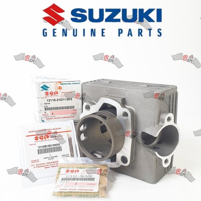 Pistomo | Cylinder Block Seher Satria 120 R 2 Tak Original Suzuki Thailand - Set
