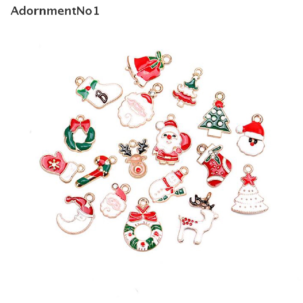 (AdornmentNo1) Liontin Enamel Bentuk Santa Claus / Pohon Natal Untuk Kerajinan Tangan / Perhiasan DIY