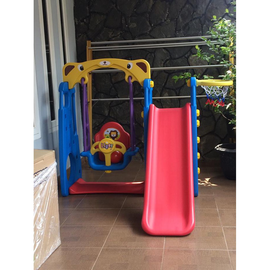 Kids Slide With Swing Tobebe Ayunan Prosotan Perosotan Anak Playhouse Best Quality