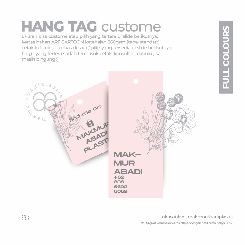 

Cetak Hangtag Custom Murah Label Baju