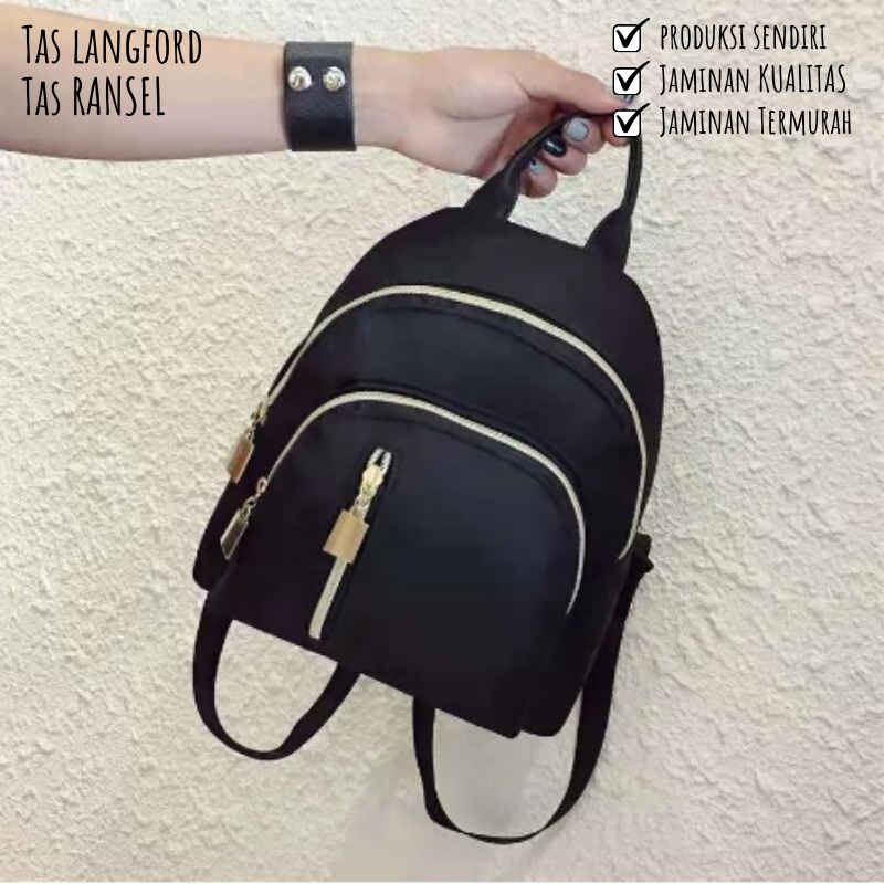 Tas Ransel Wanita - Tas Sekolah Kuliah Travel Remaja Dewasa Kekinian Terbaru Termurah Kekinian Model Korea Fashion Multifungsi Backpack Stylish Bagus Mini Waterproof Anti Air  Import Korean Original