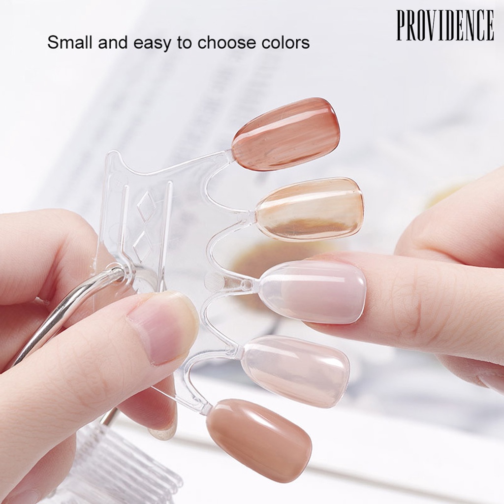 Providence 10Pcs/50Pcs Fan-Shaped Nail Display Card Practice ABS Crown Type Nail Art Tips Display Practice Sticks for Manicure