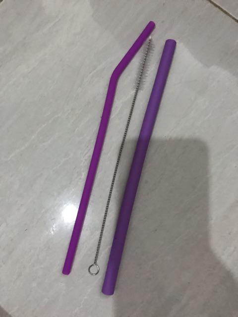 [bent 6mm] Silicone Straw Sedotan Silikon Pakai Ulang