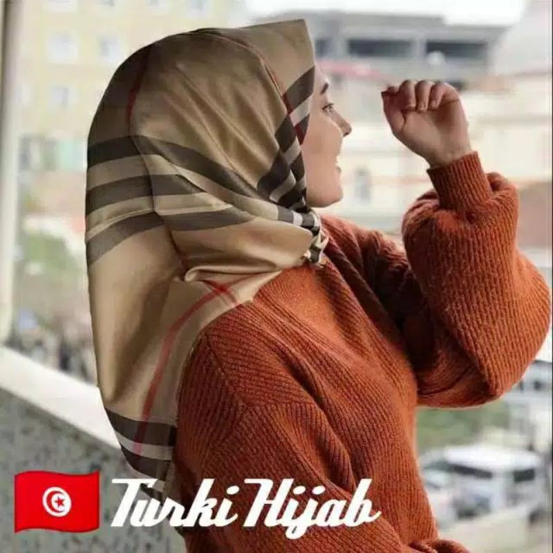 PROMO HIJAB SEGI EMPAT BURBERRY KERUDUNG SQUARE TERBARU